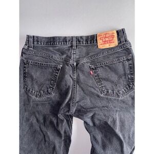 Levi's 505 W34 L30 Black Faded Jeans Regular Fit Straight Leg Vintage Style